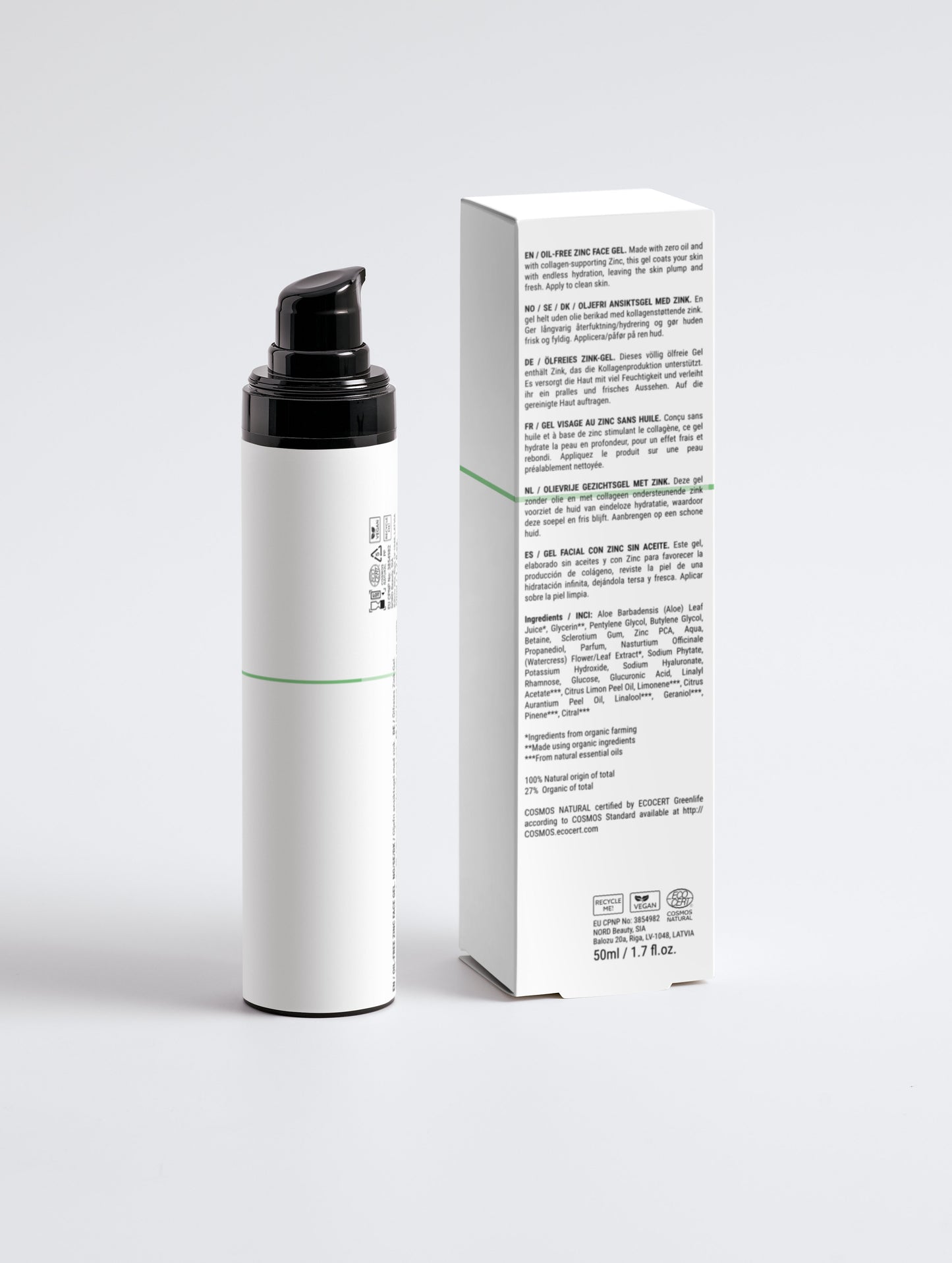 Oil-Free Zinc Face Gel for Men