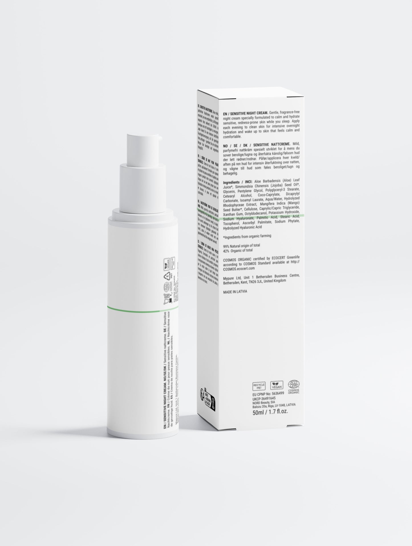 Sensitive Skin Overnight Cream, Fragrance-Free