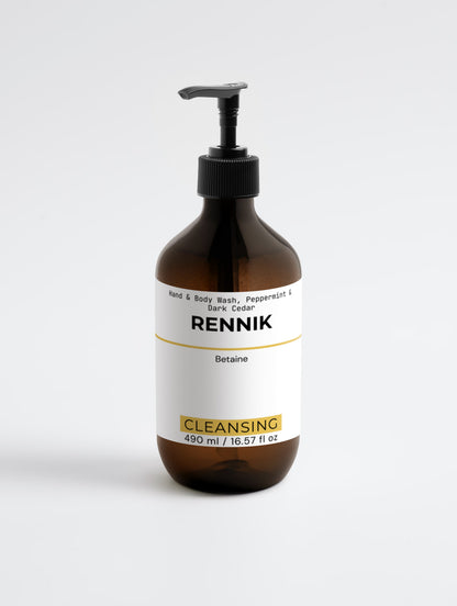 Hand & Body Wash Peppermint & Dark Cedar